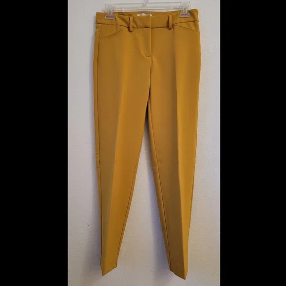 NEW Nanette Lapore Mustard Slim Leg Pants, Size 2 - Picture 5 of 13